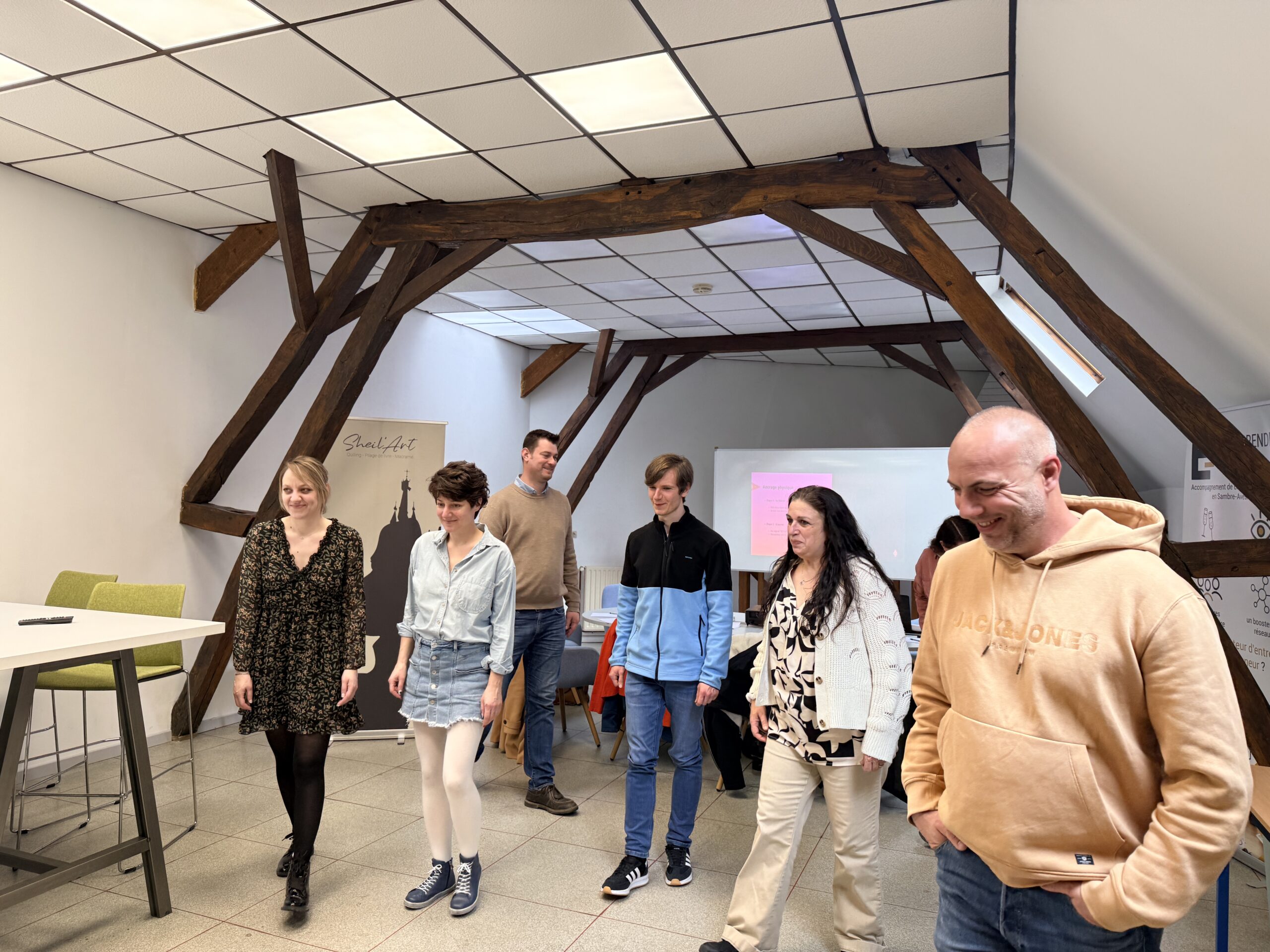 Groupe d’apprenants en formation chez ACF à Avesnelles