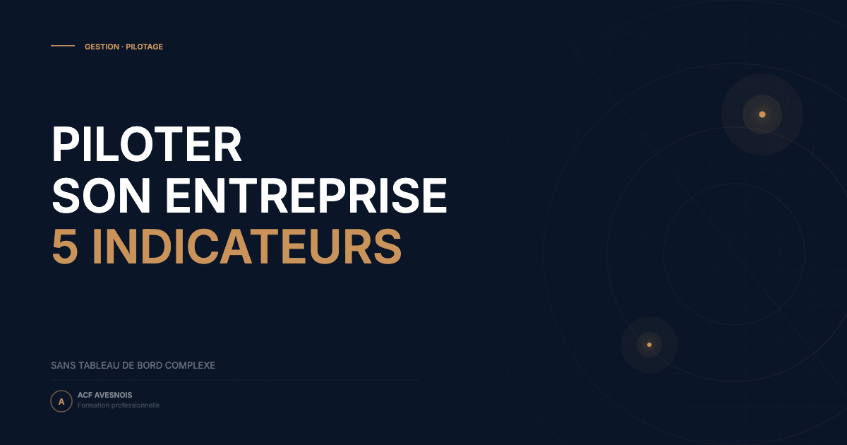 Piloter son entreprise avec 5 indicateurs simples (sans tableau de bord complexe)